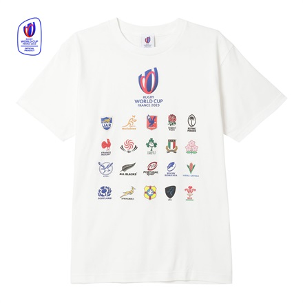 【ラグビー／ラグビーワールドカップ2023 フランス】20 UNIONS COLLECTION Tシャツ WHITE