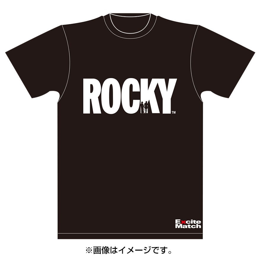 【エキサイトマッチ】Rocky × Excite Match コラボレーションTシャツA “ ロッキー”（BLACK）(S)