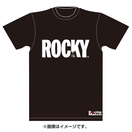 【エキサイトマッチ】Rocky × Excite Match コラボレーションTシャツA “ ロッキー”（BLACK）(L)