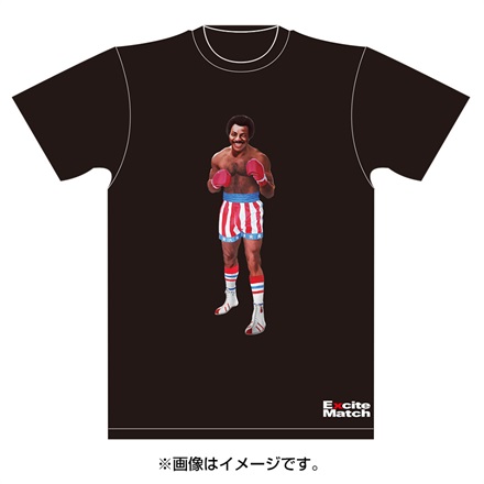 【エキサイトマッチ】Rocky × Excite Match コラボレーションTシャツB “ アポロ・クリード”（BLACK）