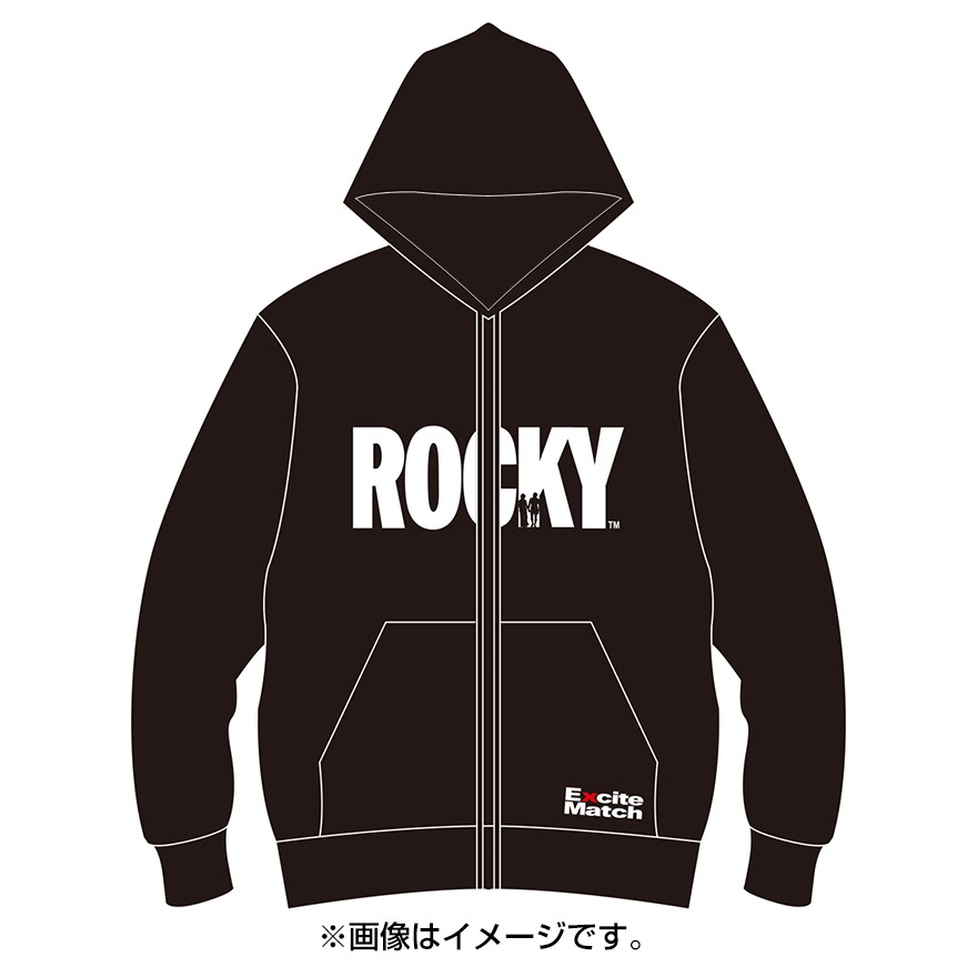 【エキサイトマッチ】Rocky × Excite Match コラボレーションパーカーA “ロッキー”（BLACK）(L)