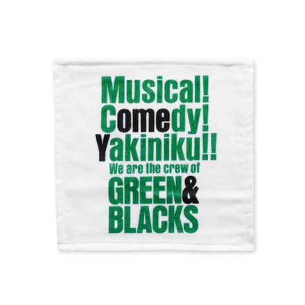 【WOWOW】GREEN&BLACKS ロゴ ハンドタオル
