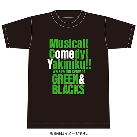 【WOWOW】GREEN&BLACKSオリジナルTシャツ　メンズ　ブラック