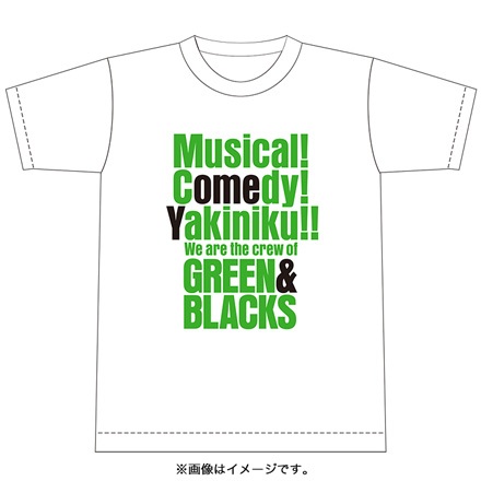 【WOWOW】GREEN&BLACKSオリジナルTシャツ　メンズ　ホワイト(M)