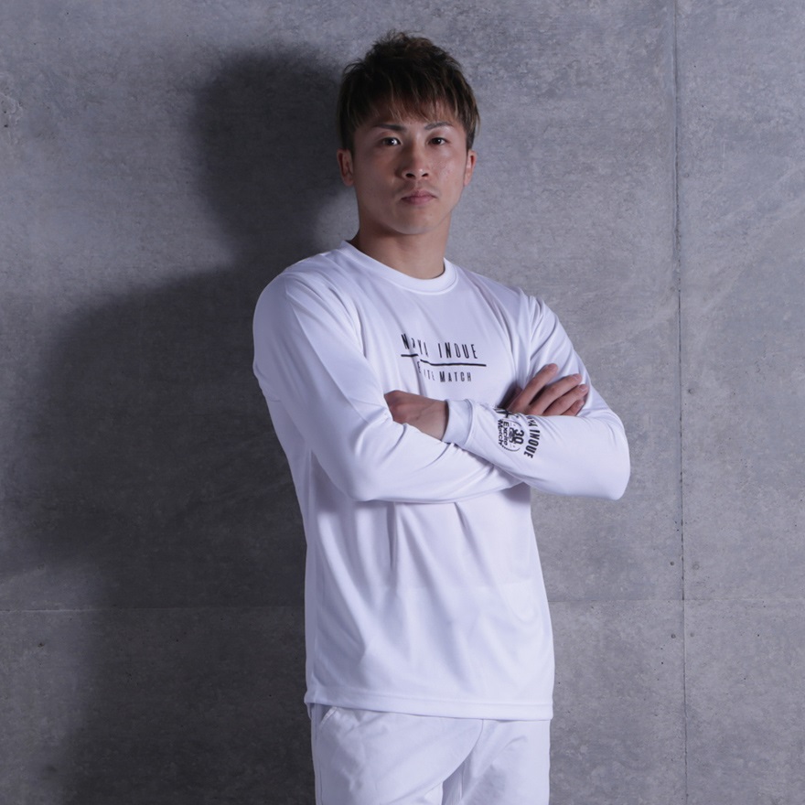 【NAOYA INOUE × ExciteMatch30th】オリジナルドライ長袖Tシャツ (ホワイト)(XL)
