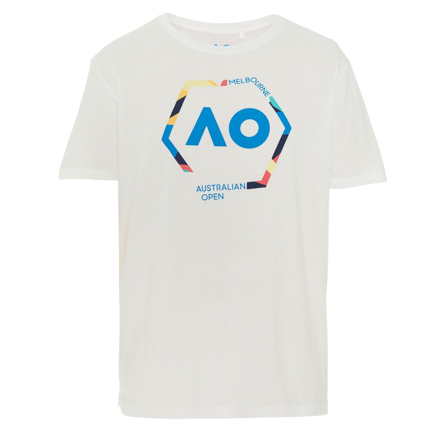 【全豪オープンテニス2022】メンズ　Tシャツ　Round Logo（ホワイト）