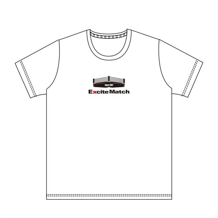 【ExciteMatch】エキサイトマッチ　リング　ドライTシャツ　WHITE(XL)