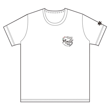 【NAOYA INOUE × ExciteMatch】MONSTER　刺繍ロゴ ドライTシャツ　WHITE