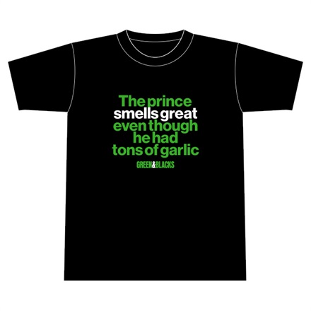 【WOWOW】GREEN&BLACKS 「プリンス ファ●リーズ」Tシャツ　 BLACK(M)
