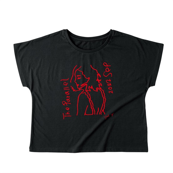 【吉田羊Night Spectacles The Parallel～ウタウヒツジ～25th Anniversary Special】イラスト レディースTシャツ BLACK
