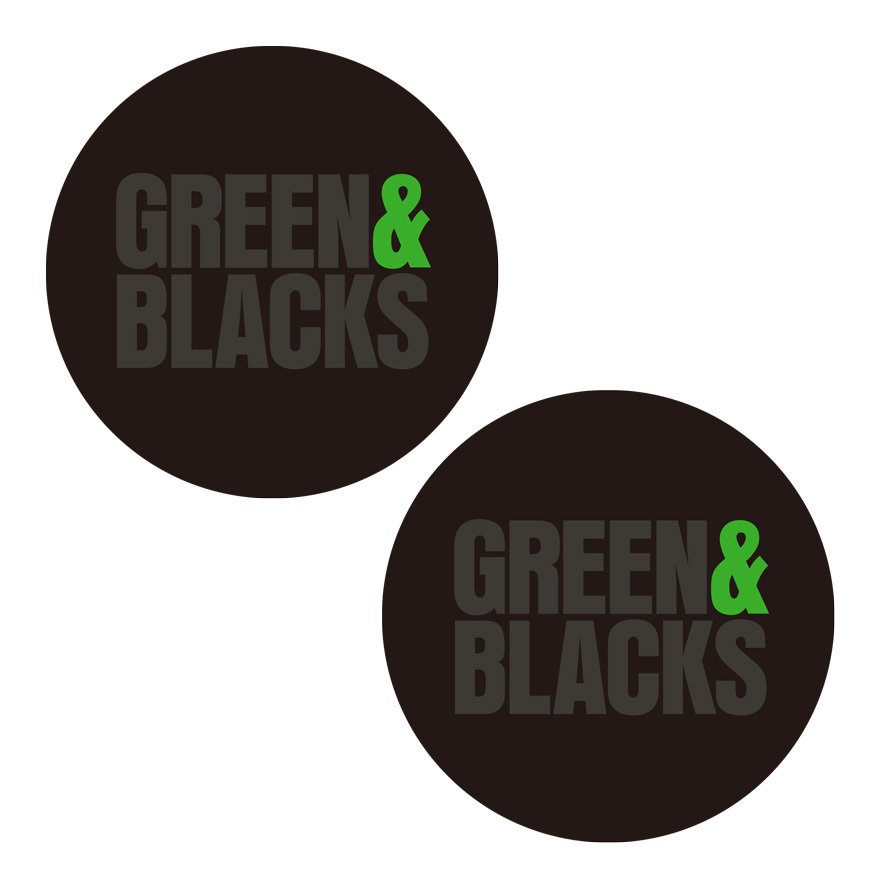 【WOWOW】GREEN&BLACKS　ラバーコースター［地味2枚セット］