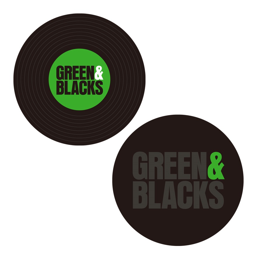 【WOWOW】GREEN&BLACKS　ラバーコースター［派手/地味2枚セット］