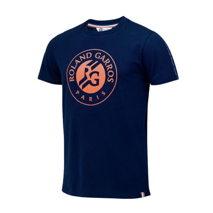 【全仏オープンテニス2023】Tシャツ BIG LOGO（ネイビー）(XL)