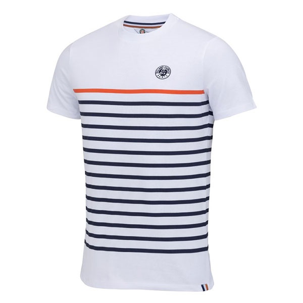 【全仏オープンテニス2023】Tシャツ ボーダーMARINIERE（ホワイト）(XXL)