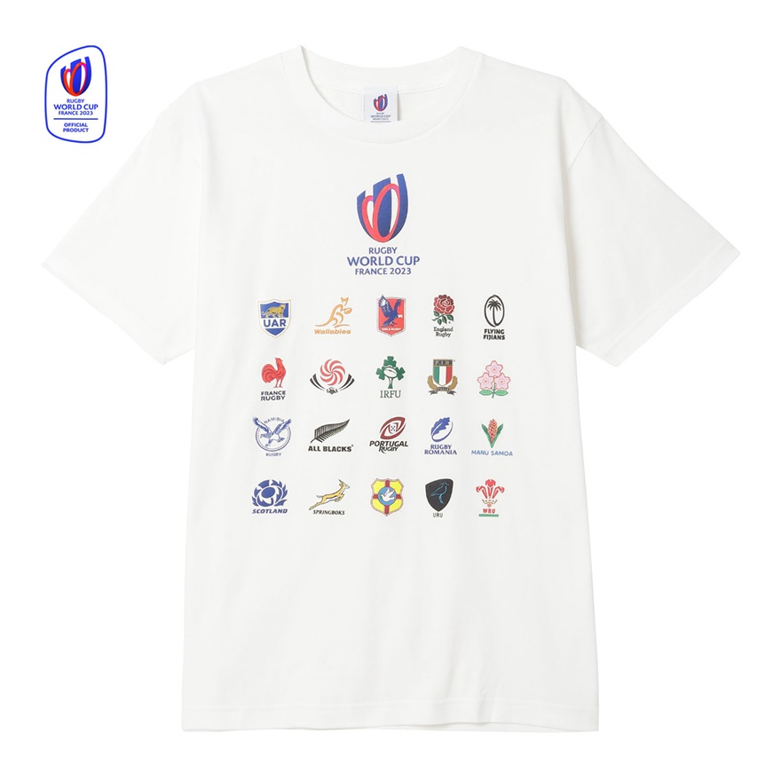【ラグビー／ラグビーワールドカップ2023 フランス】20 UNIONS COLLECTION Tシャツ WHITE