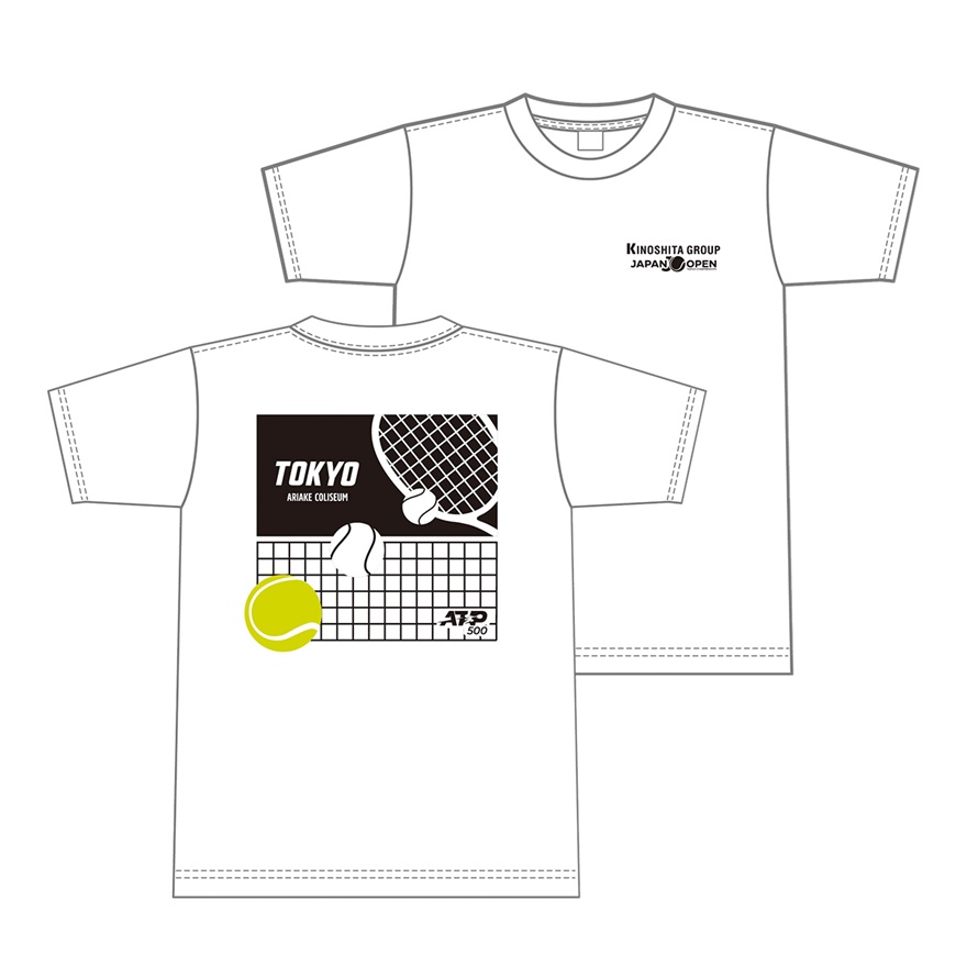 【木下グループジャパンオープンテニス2023】オフィシャル ドライTシャツ ホワイト