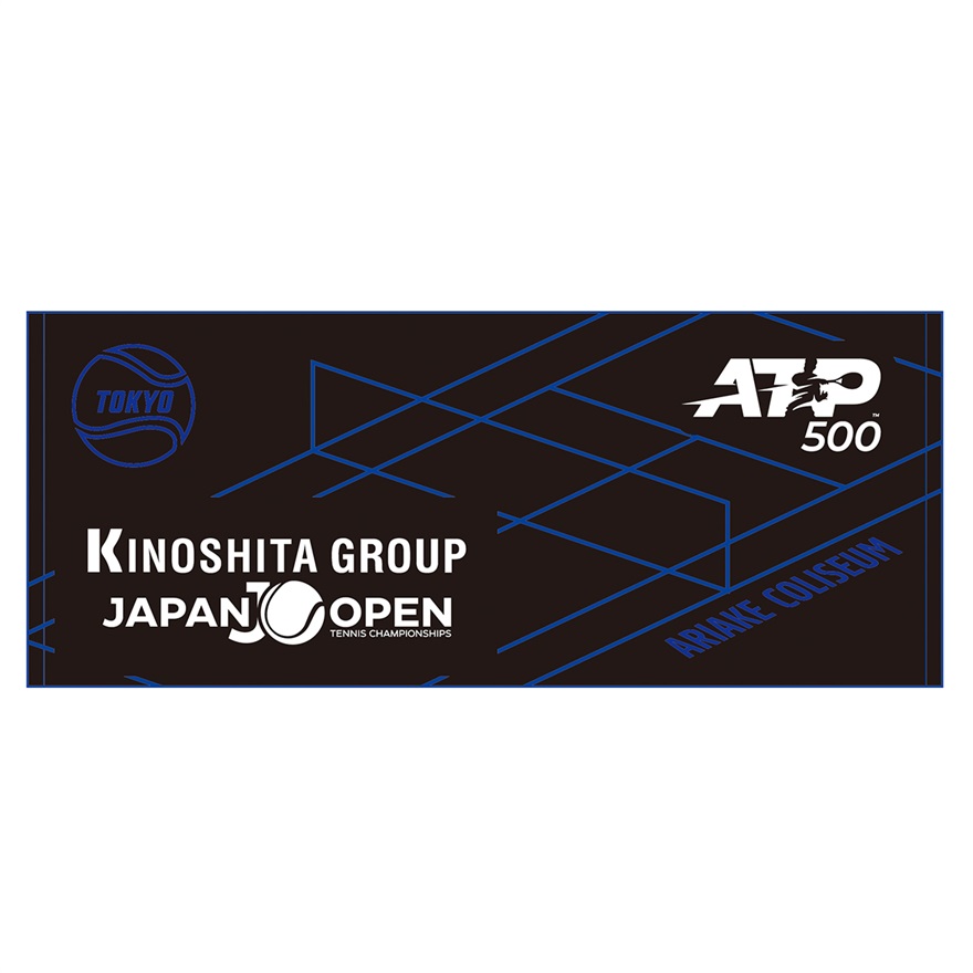 【木下グループジャパンオープンテニス2023】ATP500 フェイスタオル ブラック