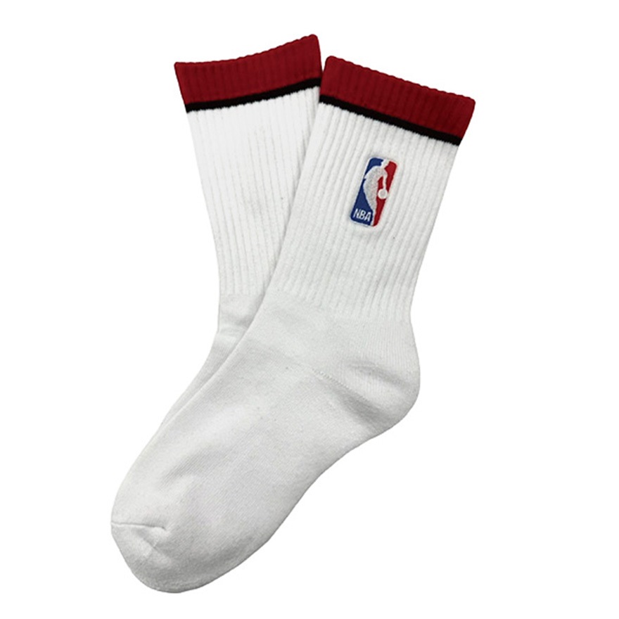 NBA】NBAロゴ ソックス（ホワイト/レッド）25～27cm｜wowshop