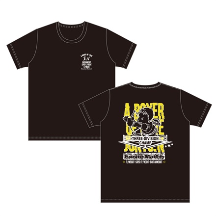 【JUNTO NAKATANI × ExciteMatch】3階級制覇 Tシャツ　ブラック(XL)