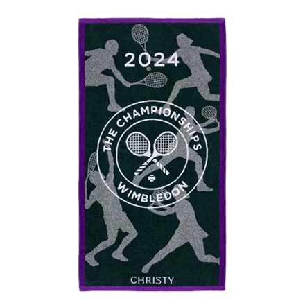 【テニス／ウィンブルドン2024】チャンピオンシップタオル（クラシックグリーン&パープル）