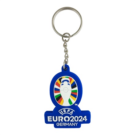 【サッカー／UEFA EURO 2024TM 】オフィシャル　PVCキーリング（大会ロゴ）
