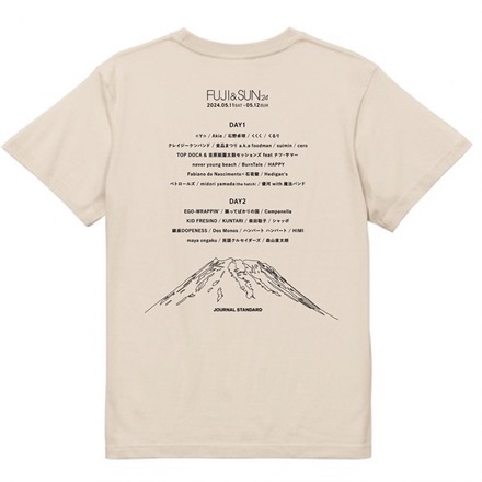 【音楽／FUJI&SUN '24】オフィシャルTシャツ by JOURNAL STANDARD（キナリ）