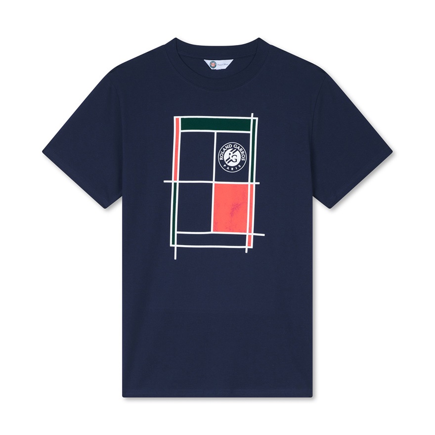 全仏オープンテニス2025】Tシャツ コートロゴ（ネイビー）｜wowshop