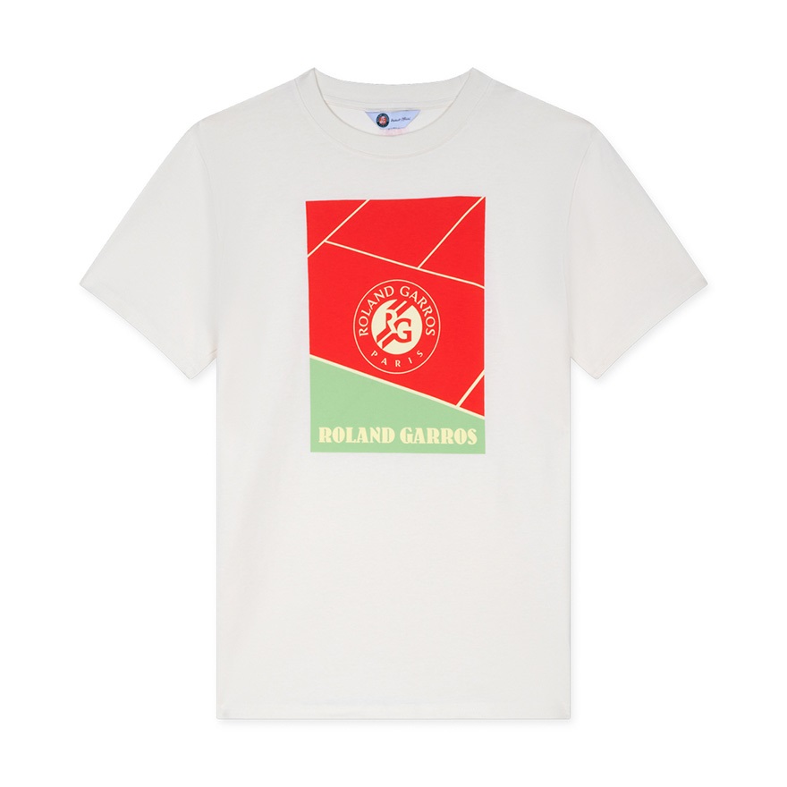 【全仏オープンテニス2025】Ｔシャツ　コートロゴ（ホワイト）
