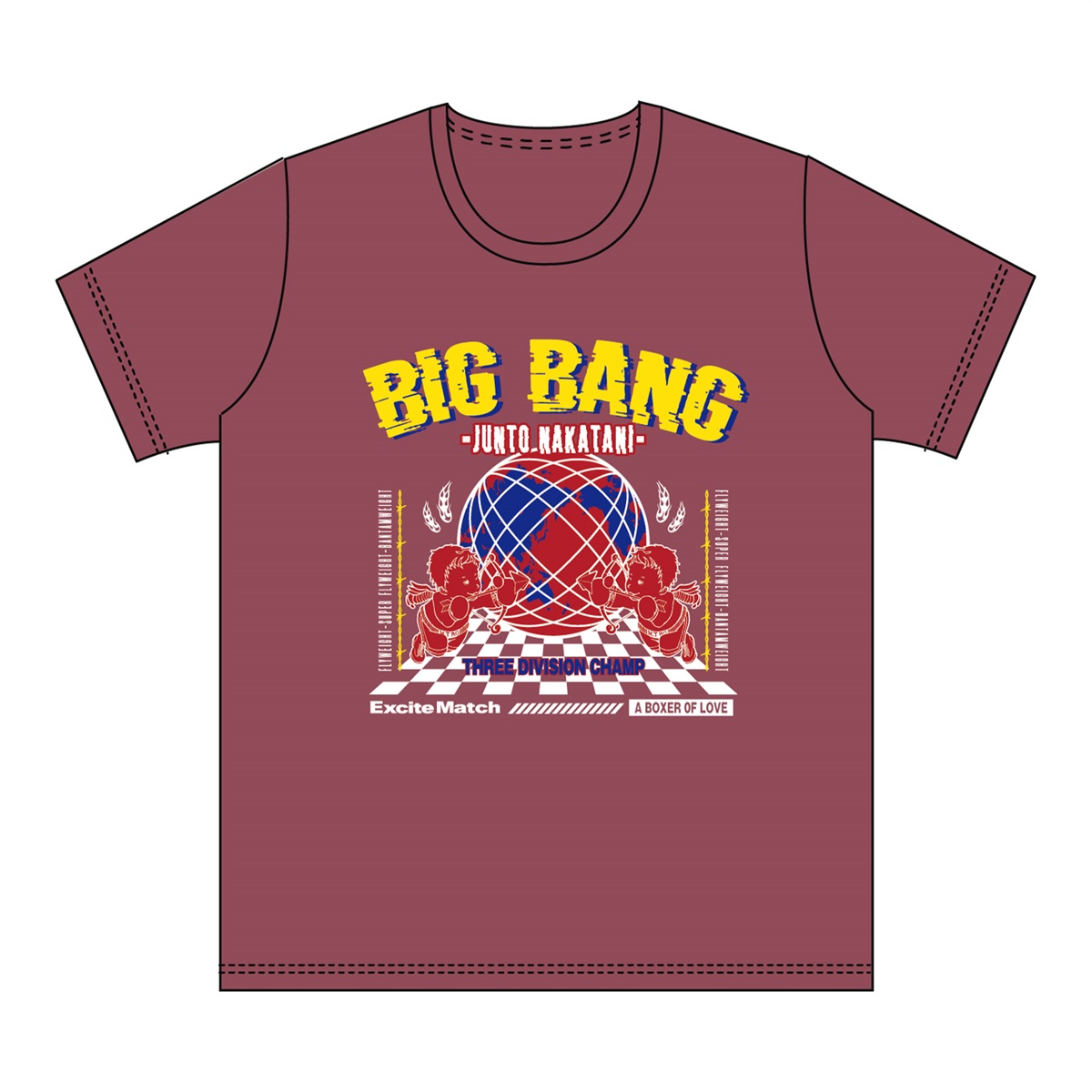 【中谷潤人 × ExciteMatch】BIG BANG JUNTO NAKATANI Ｔシャツ　スモーキーレッド