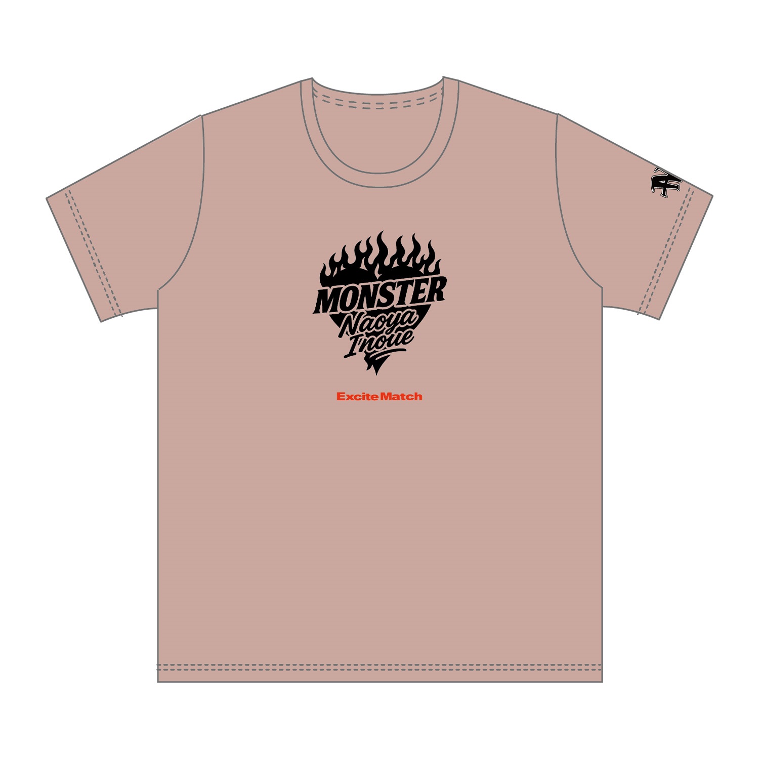 【NAOYA INOUE × ExciteMatch】MONSTER 井上尚弥 2025 Tシャツ（スモーキーピンク）