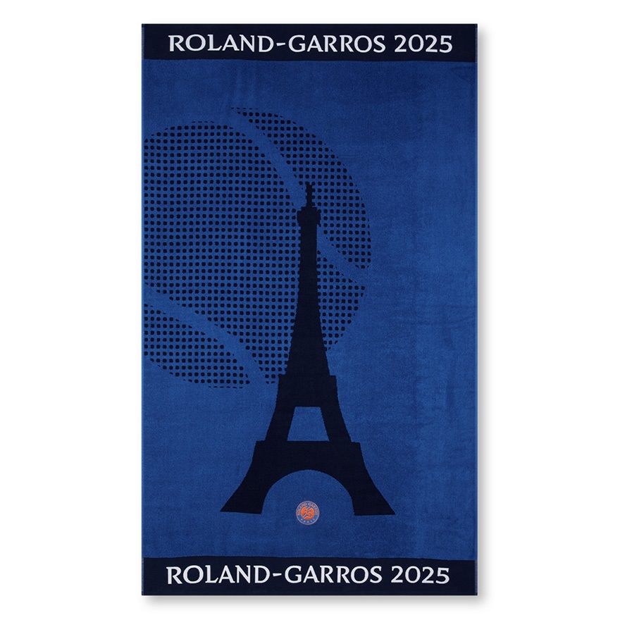 【全仏オープンテニス2025】公式プレーヤーズ ビーチタオル（ネイビー）