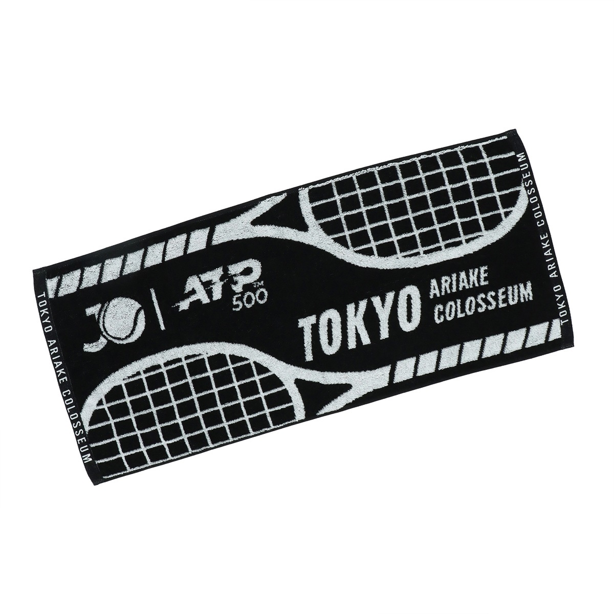 【木下グループジャパンオープンテニス2025】FJ ジャガードフェイスタオル（JO/ATP500）ブラック