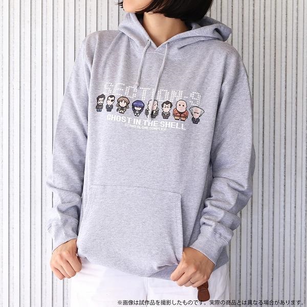 【アニメグッズ】攻殻機動隊S.A.C　ピクセルアートパーカー（GRAY）(FREE)