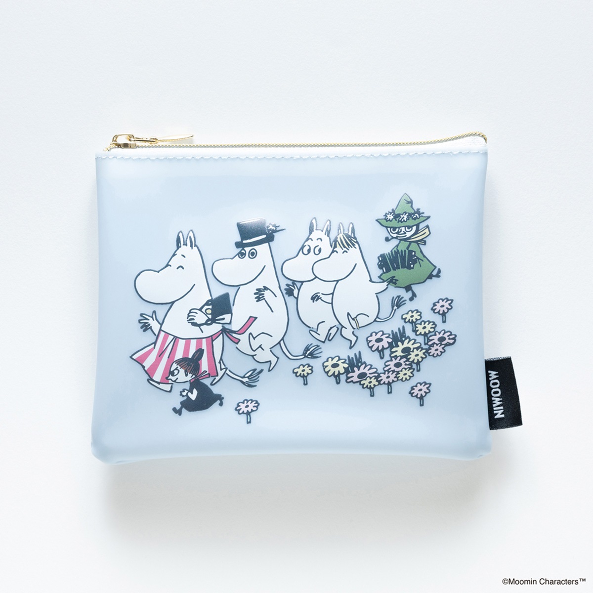 【キャラクターグッズ】MOOMIN ムーミン／COMIC MAT PVC ミニフラットポーチ（ブルー）