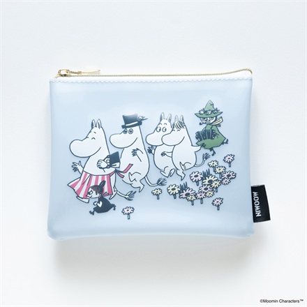 【キャラクターグッズ】MOOMIN ムーミン／COMIC MAT PVC ミニフラットポーチ（ブルー）