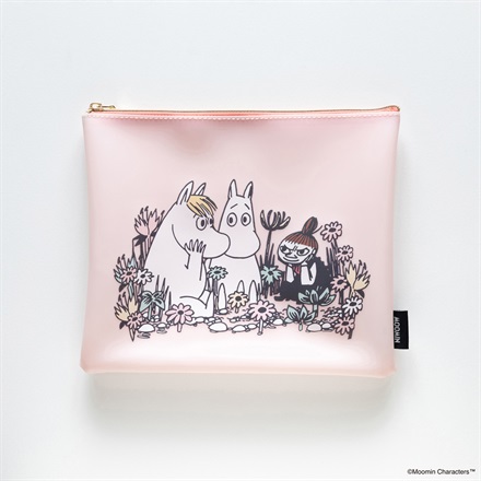 【キャラクターグッズ】MOOMIN ムーミン／COMIC MAT PVC フラットポーチ（ピンク）