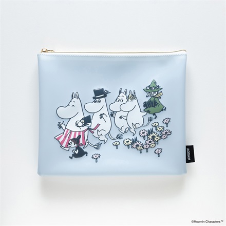 【キャラクターグッズ】MOOMIN ムーミン／COMIC MAT PVC フラットポーチ（ブルー）