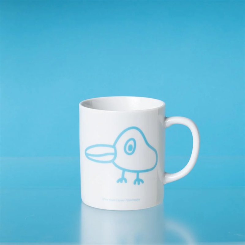 【ドラマと読書】文豪グッズ　星新一 ホシヅルマグカップ（ブルー）(FREE)