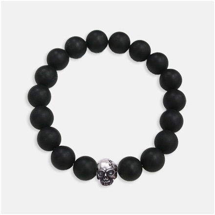 Skull × Onyx Bracelet (A)