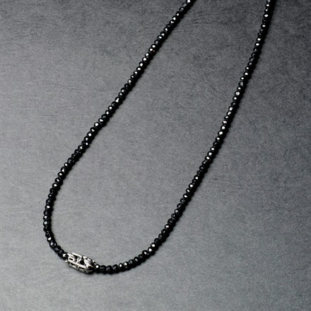Black Spinel Necklace w/PJ Dagger SILVER×1
