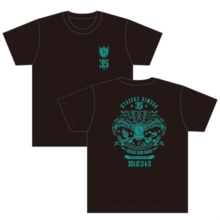 【DECADE from NAKED】35th "Double-headed Eagle" T-Shirt BLACK / GREEN（Sales period : 2024.6.3 10am）