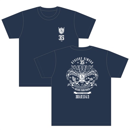 【DECADE from NAKED】35th "Double-headed Eagle" T-Shirt NAVY / WHITE（Sales period : 2024.6.3 10am）